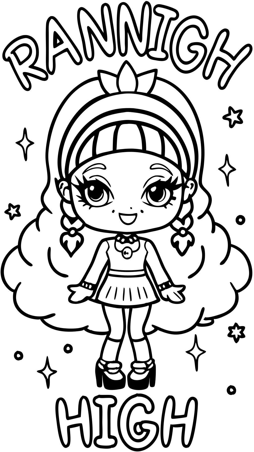 Rainbow High Coloring Pages